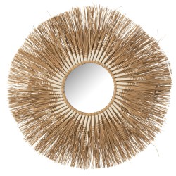Espejo de paja natural D75 cm