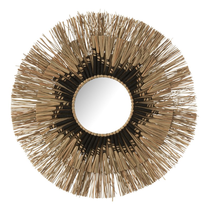 Mirror Melissa Straw Natural/Black Small Mirror Melissa Straw Natural/Black Small