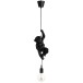 Lampe singe suspendue en résine noir 16.5x12.5x96 cm Lampe singe suspendue en résine noir 16.5x12.5x96 cm