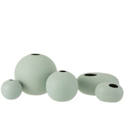 Vase boule en céramique vert menthe 18x18x18 cm