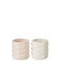 Vaso di fiori baci in ceramica rosa 14x14x14,5 cm Vaso di fiori baci in ceramica rosa 14x14x14,5 cm