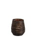Photophore en bois de bambou marron