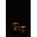 Photophore en bois de bambou marron
