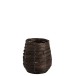Photophore en bois de bambou marron