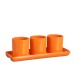 Macetero 3 PARTIES + PLAT DOLOMITE ORANGE Macetero 3 PARTIES + PLAT DOLOMITE ORANGE