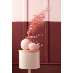 Vase boule en céramique rose pastel D24cm