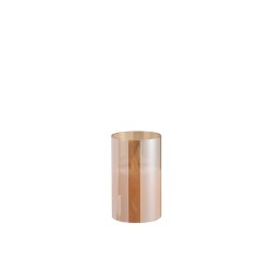 Lámpara LED de vidrio dorado 7.5x7.5x12.5 cm