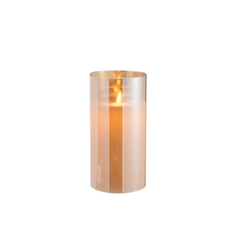 Lámpara LED de vidrio dorado 10x10x20 cm