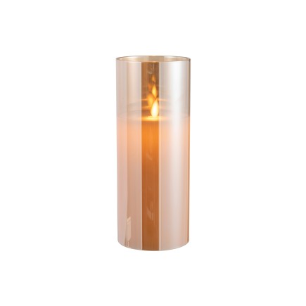 Lámpara LED de vidrio dorado 10x10x25 cm