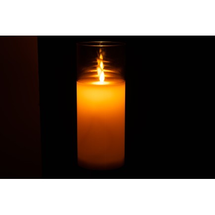 Lámpara LED de vidrio dorado 10x10x25 cm