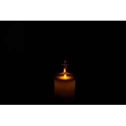 Lámpara led de vidrio gris 7.5x7.5x12.5 cm