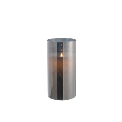 Lampara led brillante cristal gris Alt. 20 cm