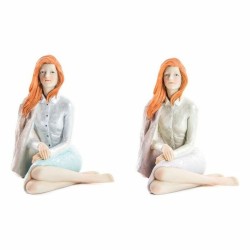 Figurine Décorative DKD Home Decor Femme Résine (2 pcs) (15 x 18 x 19 cm) (2 pcs)