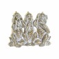 Figurine Décorative DKD Home Decor 21 x 11 x 16,2 cm Doré Résine Tropical Décapé