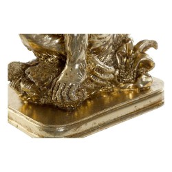 Figurine Décorative DKD Home Decor 16,5 x 10,6 x 22,5 cm Doré Résine Colonial Feuille d'une plante