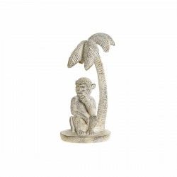 Figurine Décorative DKD Home Decor 8424001749805 15 x 12 x 29 cm Blanc Résine Singe Tropical Décapé