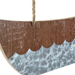 Décoration Suspendue DKD Home Decor Voilier 40 x 2 x 43 cm Marron Multicouleur méditerranéen (2 Unités)