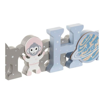 Figurine Décorative DKD Home Decor Astro Monkey 29,5 x 3 x 9 cm Naturel (2 Unités)