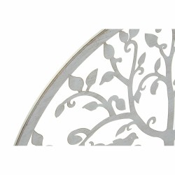 Décoration murale DKD Home Decor Blanc Métal Arbre (2 pcs) (99 x 1 x 99 cm)