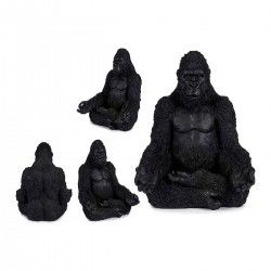 Figurine Décorative Gorille Noir Résine (19 x 26,5 x 22 cm)