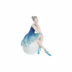 Figurine Décorative DKD Home Decor 8,5 x 13 x 14,5 cm Bleu Danseuse Classique Romantique