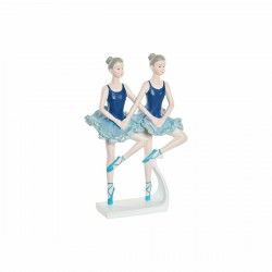 Figurine Décorative DKD Home Decor 14 x 7,5 x 21,5 cm Bleu Danseuse Classique Romantique