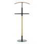 Valet de Nuit Thyann Noir Bois Métal (47 x 30 x 117 cm)