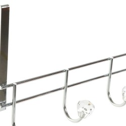 Porte-manteaux pour portes DKD Home Decor 8424001835256 47 x 10 x 22 cm Argenté Métal Transparent