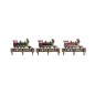 Perchero de Pared DKD Home Decor 29 x 8 x 20 cm Metal Vintage Madera MDF (3 Piezas)