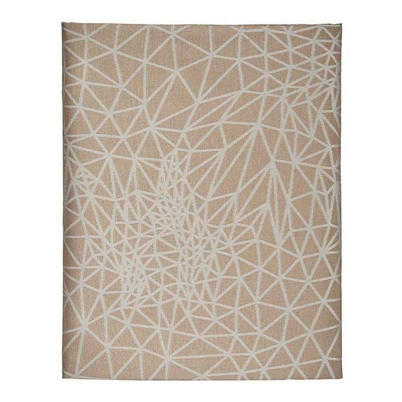 Nappe Abstrait Beige Jacquard Blanc (140 x 180 cm)