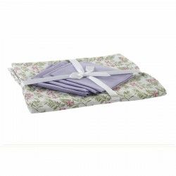 Nappe et serviettes de table DKD Home Decor 150 x 150 x 0,5 cm Blanc Vert