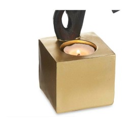 Figura Decorativa Negro Flores poliresina (7,7 x 36,3 x 16,5 cm)