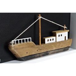 Figurine Décorative DKD Home Decor 40 x 3,5 x 20 cm Marron Blanc Barco