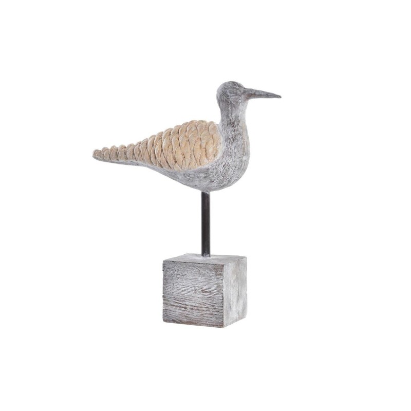 Figurine Décorative DKD Home Decor 23 x 9 x 26,7 cm Naturel Gris Oiseau méditerranéen Figurine Décorative DKD Home Decor 23 x 9 x 26,7 cm Naturel Gris Oiseau méditerranéen