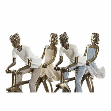 Figurine Décorative DKD Home Decor Cuivre Résine Moderne Couple (27 x 9,5 x 23 cm) (2 Unités)