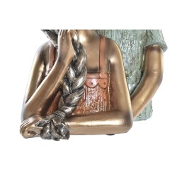 Figurine Décorative DKD Home Decor Rouge Doré Turquoise Résine Enfants Moderne (19 x 15 x 28 cm) (2 Unités)
