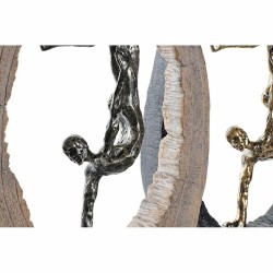 Figurine Décorative DKD Home Decor Noir Doré Résine Personnes Moderne (24 x 8 x 36 cm) (2 Unités)