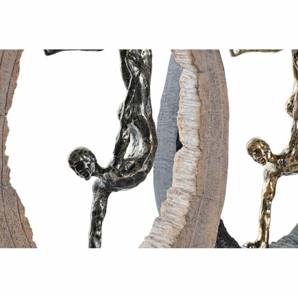 Figurine Décorative DKD Home Decor Noir Doré Résine Personnes Moderne (24 x 8 x 36 cm) (2 Unités)