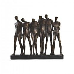 Figurine Décorative DKD Home Decor Noir Cuivre Résine Personnes Moderne (40 x 10,5 x 34,5 cm)