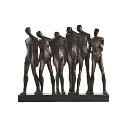 Figurine Décorative DKD Home Decor Noir Cuivre Résine Personnes Moderne (40 x 10,5 x 34,5 cm)