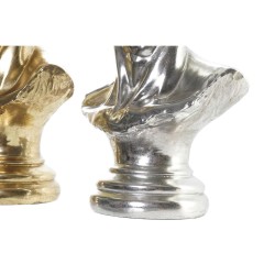 Figurine Décorative DKD Home Decor Argenté Doré Résine Buste (24,5 x 17,5 x 36 cm) (2 Unités)
