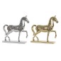 Figurine Décorative DKD Home Decor Cheval Argenté Doré Résine (34 x 9,5 x 33,5 cm) (2 Unités) Figurine Décorative DKD Home Decor Cheval Argenté Doré Résine (34 x 9,5 x 33,5 cm) (2 Unités)