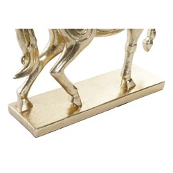 Figurine Décorative DKD Home Decor Cheval Argenté Doré Résine (34 x 9,5 x 33,5 cm) (2 Unités)