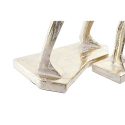 Figurine Décorative DKD Home Decor Doré Résine Musicien Traditionnel (21 x 13 x 42 cm) (2 Unités)