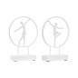Figurine Décorative DKD Home Decor Ballerine Aluminium Blanc Bois de manguier Moderne (23 x 9 x 33 cm) (2 Unités) Figurine Décorative DKD Home Decor Ballerine Aluminium Blanc Bois de manguier Moderne (23 x 9 x 33 cm) (2 Unités)