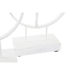 Figurine Décorative DKD Home Decor Ballerine Aluminium Blanc Bois de manguier Moderne (23 x 9 x 33 cm) (2 Unités)