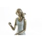 Figurine Décorative DKD Home Decor 13 x 8,5 x 17,5 cm Femme Bleu Doré