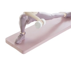 Figurine Décorative DKD Home Decor 20 x 8 x 16,5 cm Scandi Rose Yoga