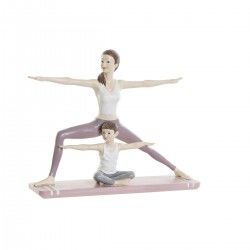 Figurine Décorative DKD Home Decor 24 x 6,5 x 19,5 cm Scandi Rose Yoga