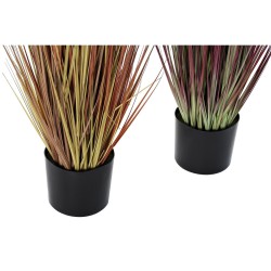 Plante décorative DKD Home Decor Orange Bordeaux PVC PE (2 Unités) (30 x 30 x 150 cm)
